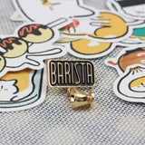 SUPA LUNA Enamel Pin Barista Coffee