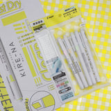 PILOT KIRE-NA Twin Highlighter Pale 5Colours + Ruler Set