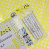 PILOT KIRE-NA Twin Highlighter Pale 5Colours + Ruler Set