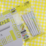 PILOT KIRE-NA Twin Highlighter Basic 5Colours + Ruler Set