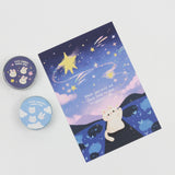 PANDA YOONG Brightest Star Cat Postcard
