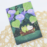 PANDA YOONG Frog & Ducky Morning Glory Postcard