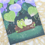 PANDA YOONG Frog & Ducky Morning Glory Postcard