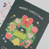 PANDA YOONG Wreath Xmas Postcard