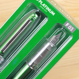 PLATINUM Plaisir Fountain Pen G Pack Green