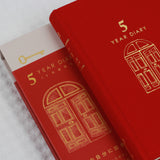MIDORI 5-Year Diary Gate Red
