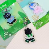 DOW Cat Keychain Luxury Black-Green