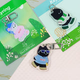 DOW Cat Keychain Artist Black-Blue