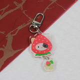 DOW Keychain Strawberry Cat