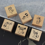 SUPA LUNA Rubber Stamp (S) Yoga Cat