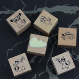 SUPA LUNA Rubber Stamp (S) Reading Cat