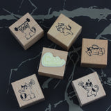 SUPA LUNA Rubber Stamp (S) Yoga Cat