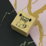 SUPA LUNA Rubber Stamp (S) Workout Cat