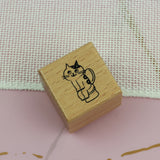 SUPA LUNA Rubber Stamp (S) Toilet Cat