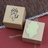 SUPA LUNA Rubber Stamp (S) Yoga Cat