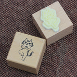 SUPA LUNA Rubber Stamp (S) Yoga Cat