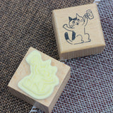 SUPA LUNA Rubber Stamp (S) Cheers Cat