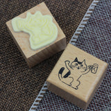 SUPA LUNA Rubber Stamp (S) Cheers Cat