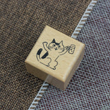 SUPA LUNA Rubber Stamp (S) Cheers Cat