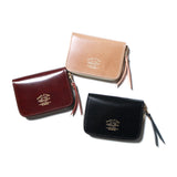 TSL Cordovan Leather Zip Small Wallet Black