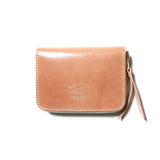 TSL Cordovan Leather Zip Small Wallet Natural
