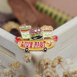 SUPA LUNA Enamel Pin Live Fast Food