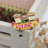 SUPA LUNA Enamel Pin Live Fast Food