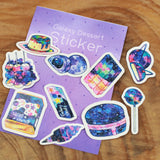 KAZEL LIM Watercolor Sticker Galaxy Dessert