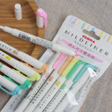 ZEBRA Mildliner Highlighter WFT7 5Colors Set Mild Fluorescent