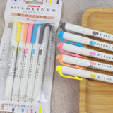 ZEBRA Mildliner Highlighter WFT7 5Colors Set Friendly