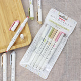 ZEBRA Mildliner Highlighter WFT7 5Colors Set Natural