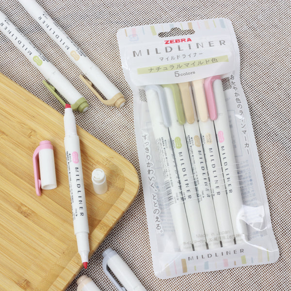 ZEBRA Mildliner Highlighter WFT7 5Colors Set Natural – WRITER ...