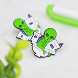 SUPA LUNA Enamel Pin Alien Pooping