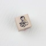 100 PROOF PRESS Wooden Rubber Stamp Itty Bitty Baby