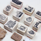 100 PROOF PRESS Wooden Rubber Stamp Dial Desk Phone