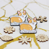 SUPA LUNA Enamel Pin Life is short so are my legs