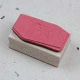 100 PROOF PRESS Wooden Rubber Stamp Leather Strap Luggage