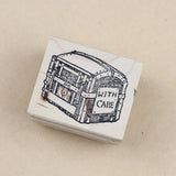 100 PROOF PRESS Wooden Rubber Stamp Trunk