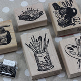 100 PROOF PRESS Wooden Rubber Stamp Artists Pallet/Large