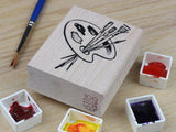 100 PROOF PRESS Wooden Rubber Stamp Artists Pallet/Large