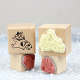 SUPA LUNA Rubber Stamp (S) Travel Cat