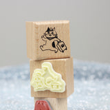 SUPA LUNA Rubber Stamp (S) Travel Cat