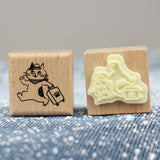 SUPA LUNA Rubber Stamp (S) Travel Cat