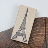100 PROOF PRESS Wooden Rubber Stamp Eiffel Tower