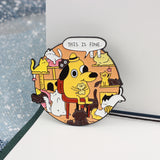 SUPA LUNA Enamel Pin This is fine