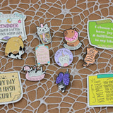 SUPA LUNA Enamel Pin Donut be worry be cappy