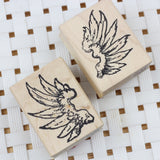 100 PROOF PRESS Wooden Rubber Stamp Bird Wing, Right