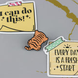 SUPA LUNA Enamel Pin Tiger Back