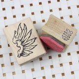 100 PROOF PRESS Wooden Rubber Stamp Bird Wing, Right