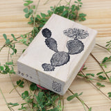 100 PROOF PRESS Wooden Rubber Stamp Spineless Cactus Branch